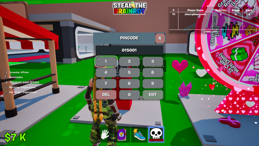 Fortnite Steal the Brainrot Codes Februar 2026