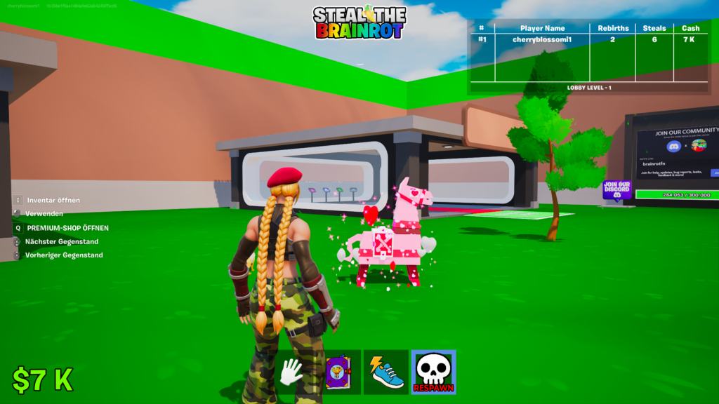 Fortnite Steal the Brainrot Codes Februar 2026