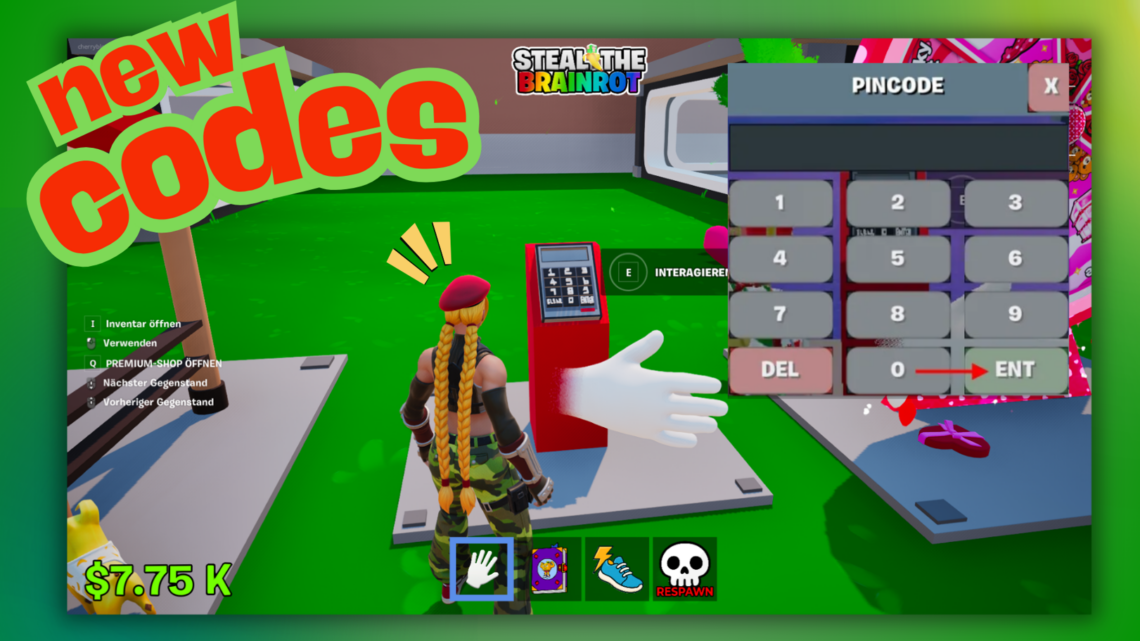 Fortnite Steal the Brainrot Codes Februar 2026