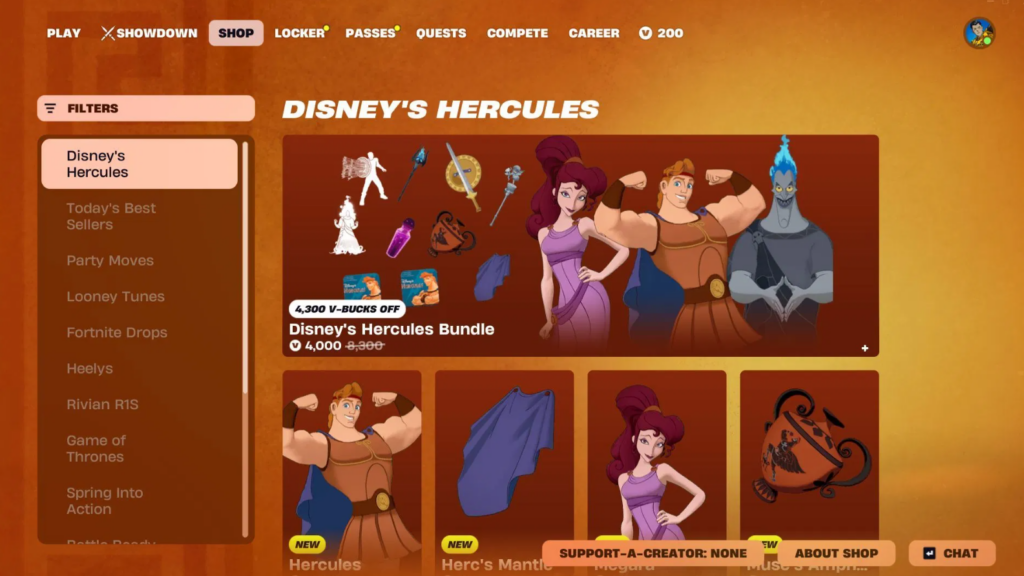 Fortnite Hercules Skins