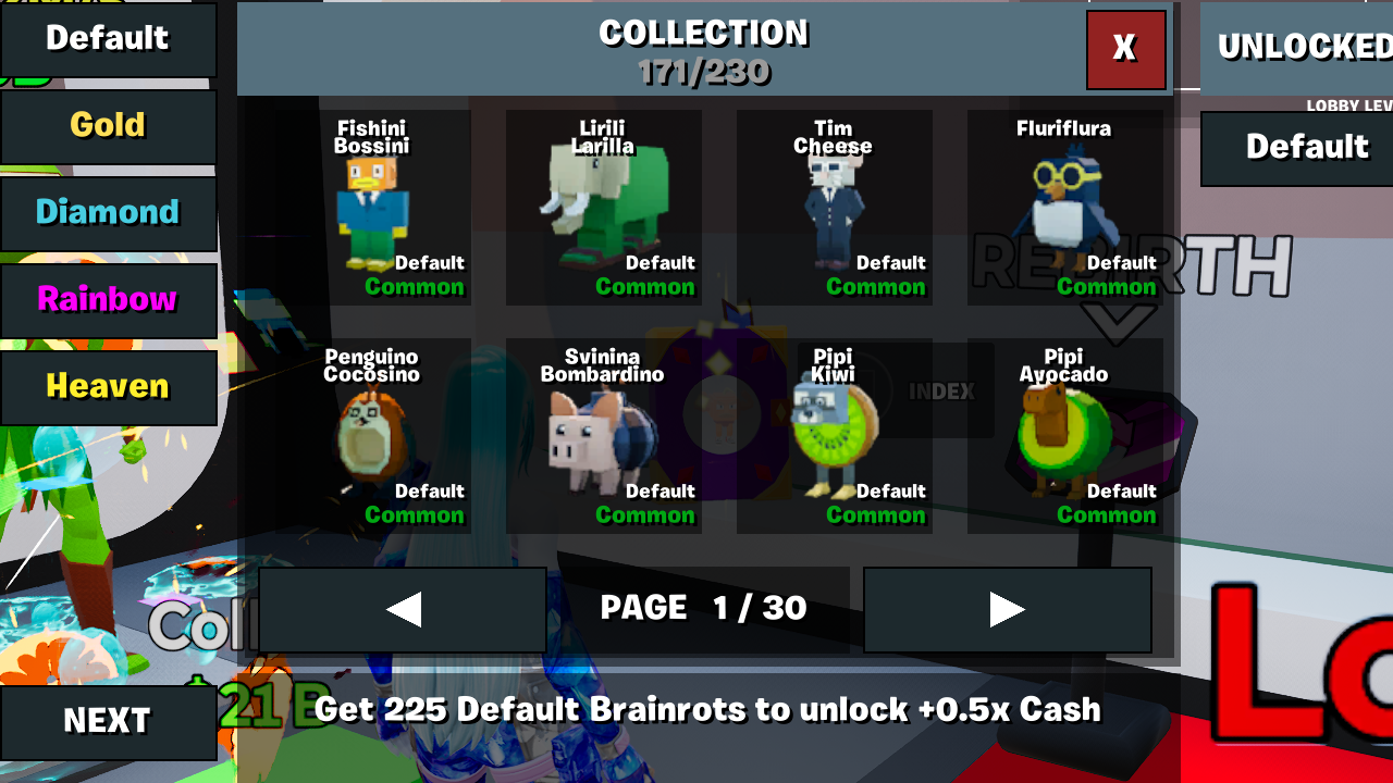 Steal the Brainrot Index Guide